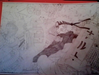 konoha and naruto (sketch)
